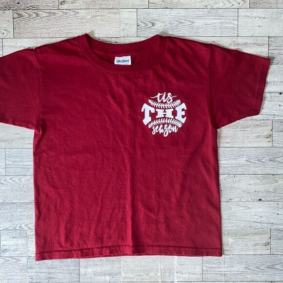 Tis’ The Season, Cherry Red, Unisex Kids, Custom Baseball Tee - Picture 7 of 10